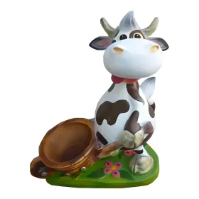 Figura dekoracyjna Krowa z donicą wym. 48×38cm z żywicy - zdjęcie 2