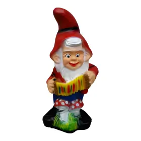 Figura dekoracyjna Krasnal z akordeonem H: 70cm z żywicy - zdjęcie 2
