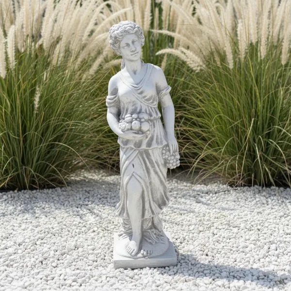 Figura ogrodowa Dziewczyna z winogronem H: 102cm betonowa