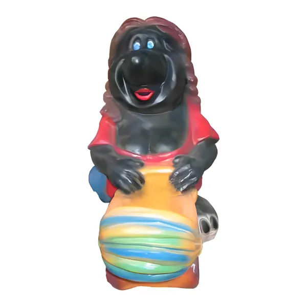 Figura dekoracyjna Kret z bębnami H: 44cm z żywicy