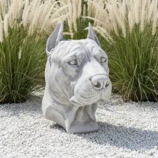 Figura ogrodowa Głowa Psa Amstaff H: 29cm betonowa