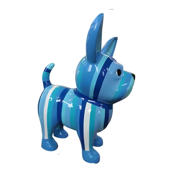Figura dekoracyjna Pies buldog H: 55cm z żywicy
