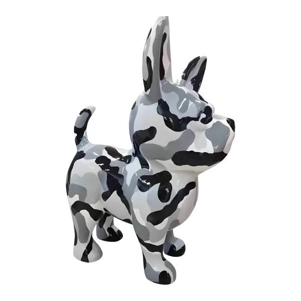 Figura dekoracyjna Pies buldog H: 91cm z żywicy