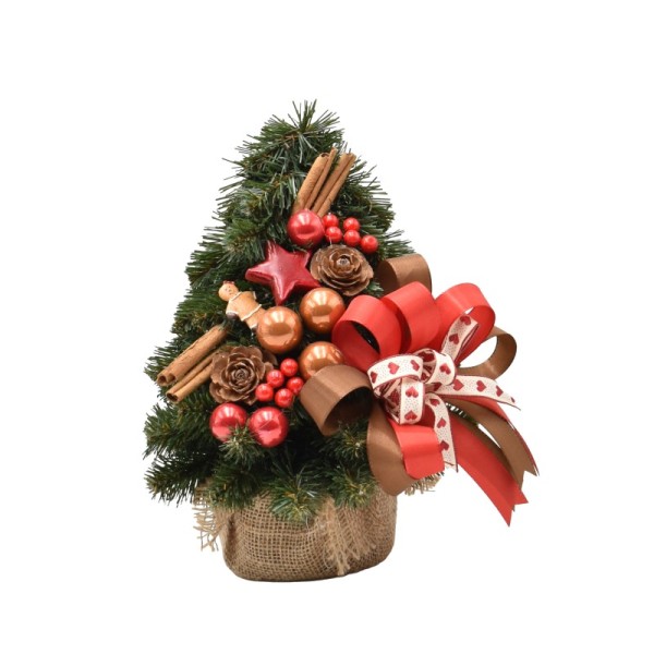 Choinka stożkowa dekorowana 30 cm COZY