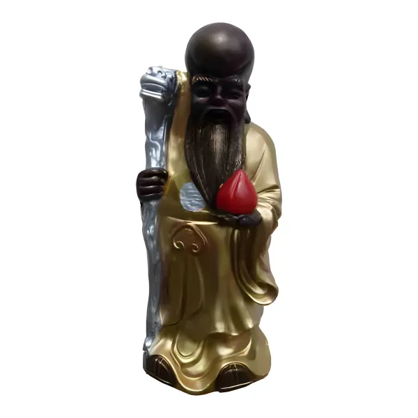 Figura dekoracyjna Chiński bóg długowieczności H: 48cm z żywicy