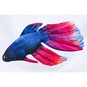 Poduszka dekoracyjna ryba Bojownik 53 cm maskotka - zdjęcie 1