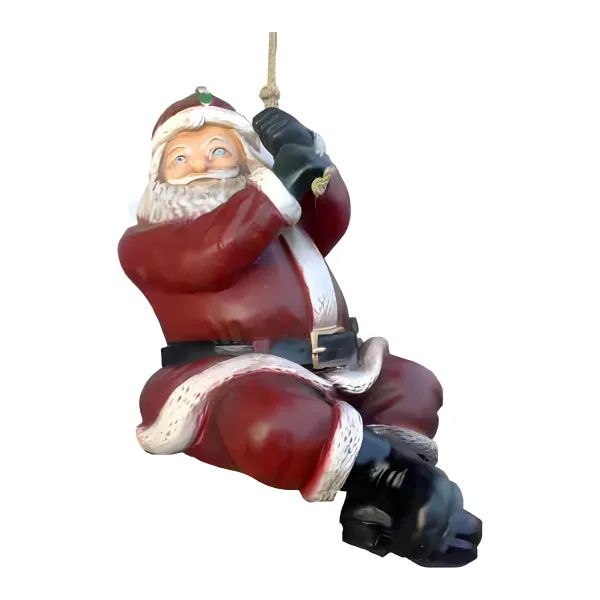 Figura dekoracyjna Św. Mikołaj zawieszany H: 50cm z żywicy