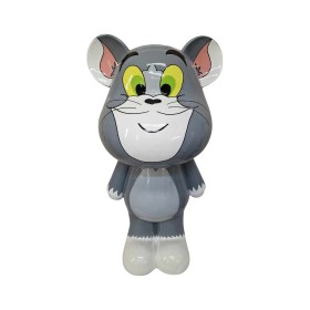 Figura Miś Pop-Art Cartoon Mouse Style szaro-biała wysoki połysk żywica - zdjęcie 2