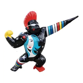 Figura dekoracyjna Goryl Pop-Art wym. 120×139cm z żywicy - zdjęcie 2