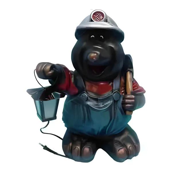 Figura dekoracyjna Kret górnik z latarnią H: 44cm z żywicy