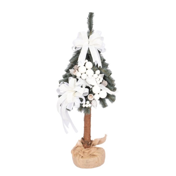 Choinka tatra dekorowana srebrzysta 80 cm BIANCO