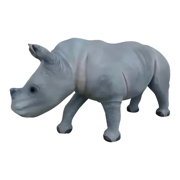 Figura dekoracyjna Nosorożec wym. 78×142cm z żywicy