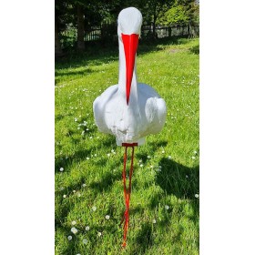 Figura ozdobna ogrodowa BOCIAN DUŻY H: 88cm do ogrodu - zdjęcie 5
