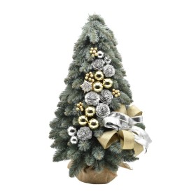 Choinka stożkowa dekorowana srebrzysta 60 cm GOLDEN FROST - zdjęcie 1
