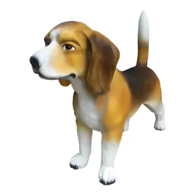 Figura dekoracyjna Pies beagle stojący wym. 40×70cm z żywicy - zdjęcie 2