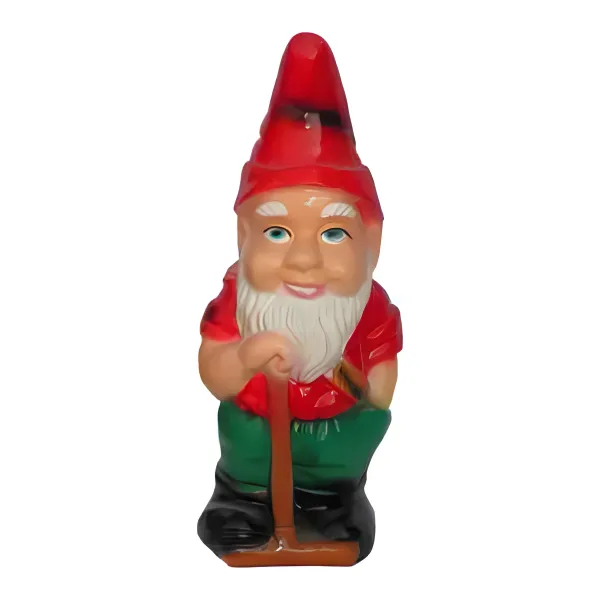 Figura dekoracyjna Krasnal z łopatą H: 31cm z żywicy