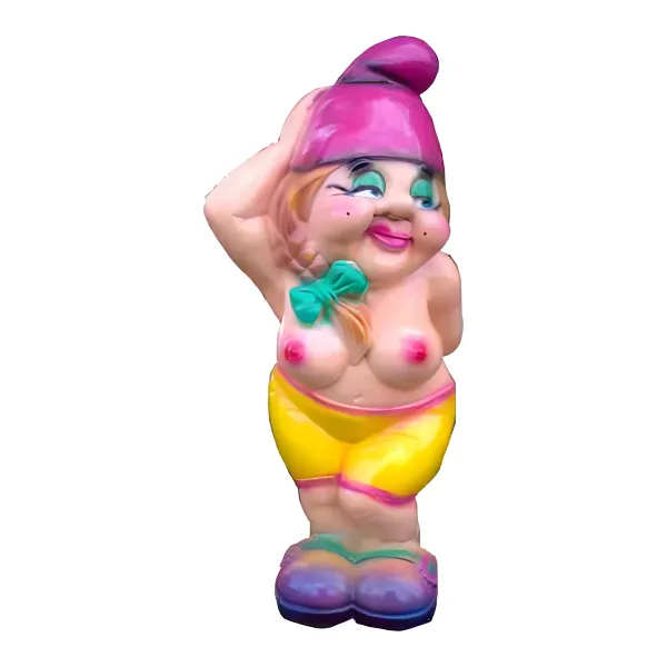 Figura dekoracyjna Krasnoludek kobiecy H: 75cm z żywicy