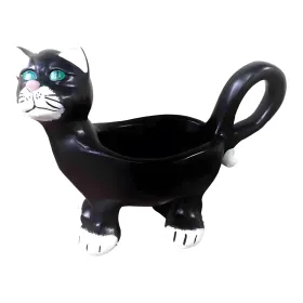 Figura dekoracyjna Kot z donicą H: 35cm z żywicy - zdjęcie 2