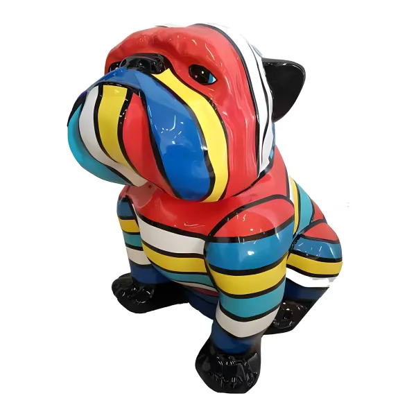 Figura dekoracyjna Pies bulldog H: 80cm z żywicy