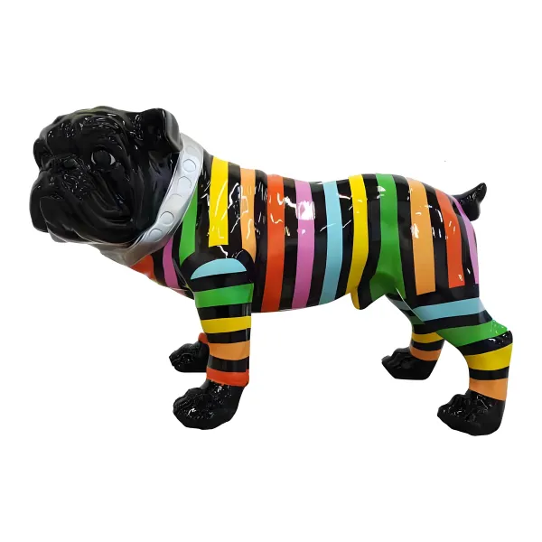 Figura dekoracyjna Pies mops wym. 40×59cm z żywicy