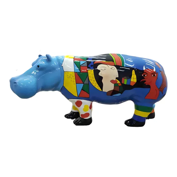 Figura dekoracyjna Hipopotam wym. 79×180cm z żywicy
