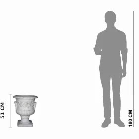 Figura ogrodowa Donica Wazon winogrona H: 51cm betonowa - zdjęcie 2