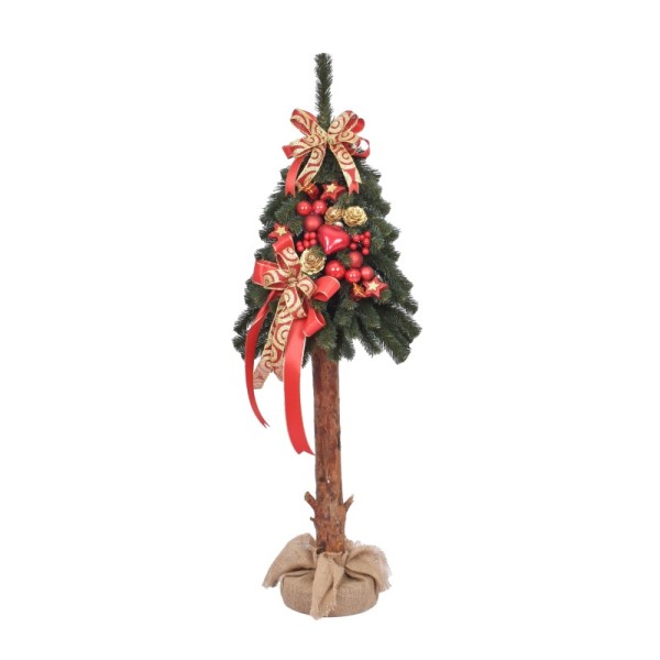 Choinka tatra dekorowana 115 cm RED