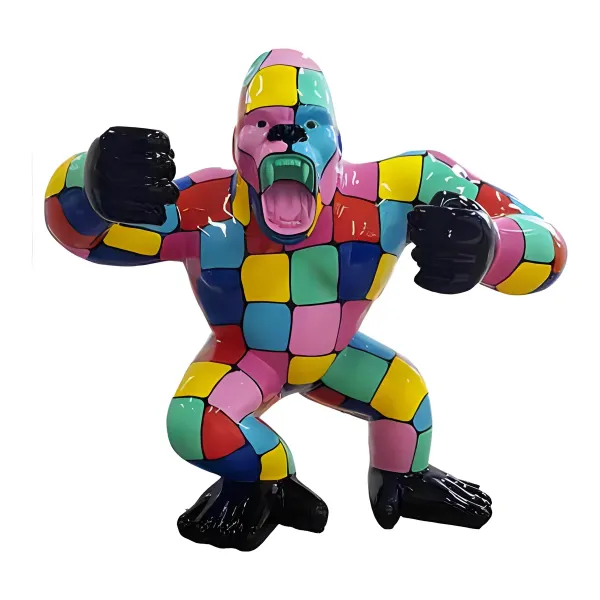 Figura dekoracyjna Goryl King Kong wym. 70×80cm z żywicy