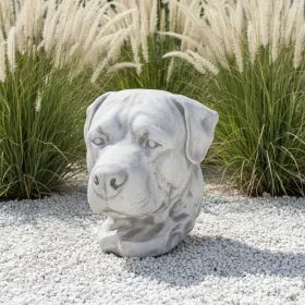 Figura ogrodowa Głowa Psa Rottweiler H: 32cm betonowa - zdjęcie 1