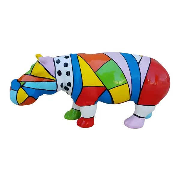 Figura dekoracyjna Hipopotam wym. 32×72cm z żywicy