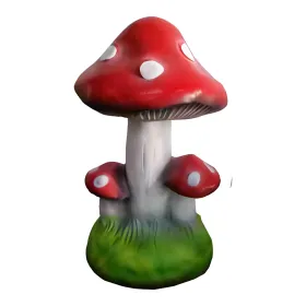 Figura dekoracyjna Grzyby muchomory H: 32cm z żywicy - zdjęcie 2