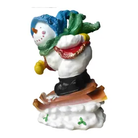 Figura dekoracyjna Bałwan na nartach H: 40cm z żywicy - zdjęcie 2