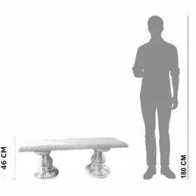 Figura ogrodowa Ławka H: 46cm betonowa - zdjęcie 2