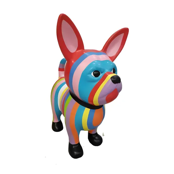 Figura dekoracyjna Pies buldog wym. 55×45cm z żywicy