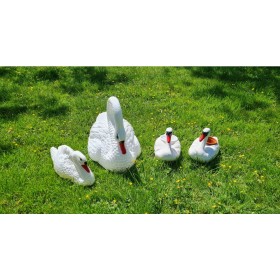 Figura ozdobna ŁABĘDŹ PŁYWAJĄCY Donica biała H: 27cm ogrodowa - zdjęcie 7