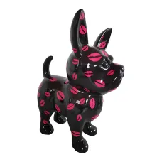 Figura dekoracyjna Pies buldog H: 91cm z żywicy