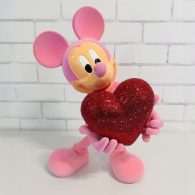 Figura dekoracyjna Myszka Miki oklejona pluszem Glamour 8000 lśniących cyrkonii oklejany ok. 30h! mod. 3 - zdjęcie 3