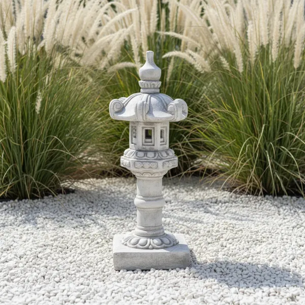 Figura ogrodowa Lampa prosta H: 80cm betonowa