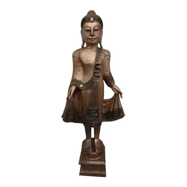 Figura dekoracyjna Budda stojący H: 89cm z żywicy