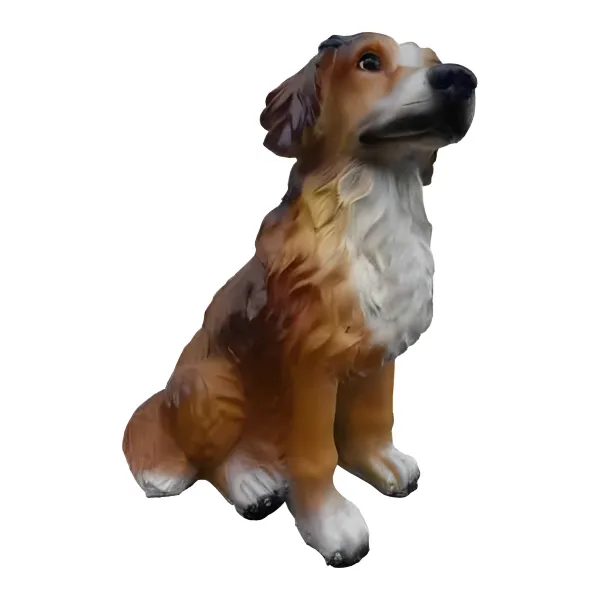 Figura dekoracyjna Pies golden retriever H: 35cm z żywicy