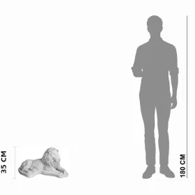 Figura ogrodowa Lew leżący H: 35cm betonowa - zdjęcie 2