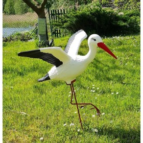 Figura ozdobna ogrodowa BOCIAN LECĄCY H: 75cm do ogrodu - zdjęcie 5