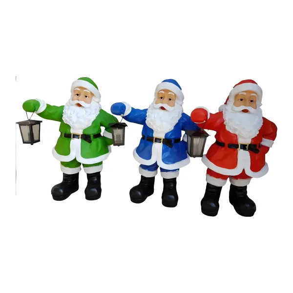 Figura dekoracyjna Św. Mikołaj kolorowy H: 75cm z żywicy