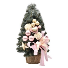 Choinka stożkowa dekorowana srebrzysta 40 cm DOLCE - zdjęcie 1