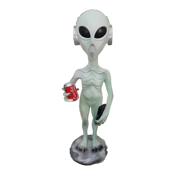 Figura dekoracyjna Kosmita z Coca-Colą H: 92cm z żywicy