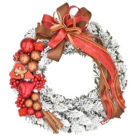 Wianek dekorowany ośnieżony 35 cm BRUNA - zdjęcie 1
