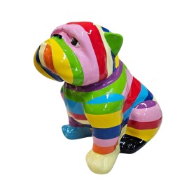 Figura Buldog Pop-Art Neo-Pop Hard-edge Multicolor wysoki połysk żywica H:20 cm - zdjęcie 2