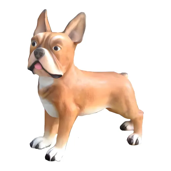 Figura dekoracyjna Pies buldog francuski H: 20cm z żywicy