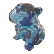 Figura dekoracyjna Pies bulldog H: 40cm z żywicy