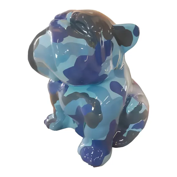 Figura dekoracyjna Pies bulldog H: 40cm z żywicy